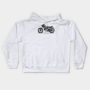 CL360 Scrambler Motorcycle Sketch Art Kids Hoodie